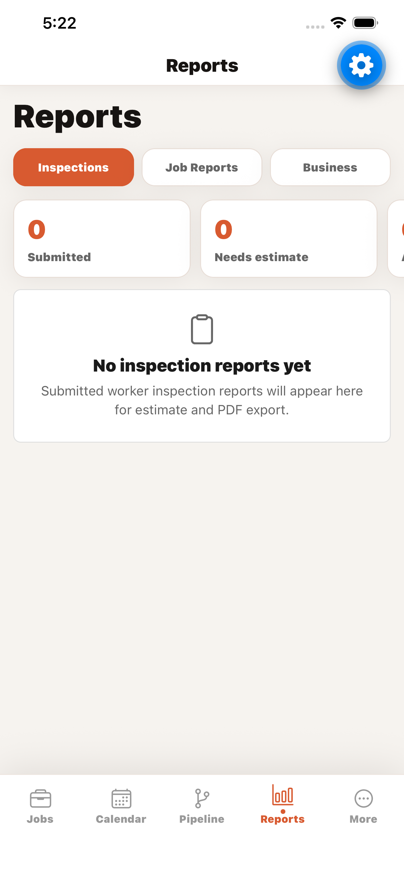 Siteflow Pro pipeline board with leads, inspections, invoices, active jobs, and completed work